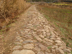 市生原の石積み堤防