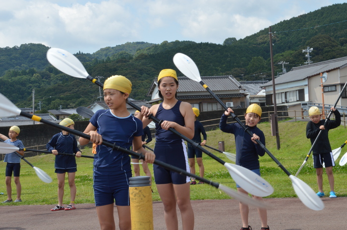 パドリング練習中